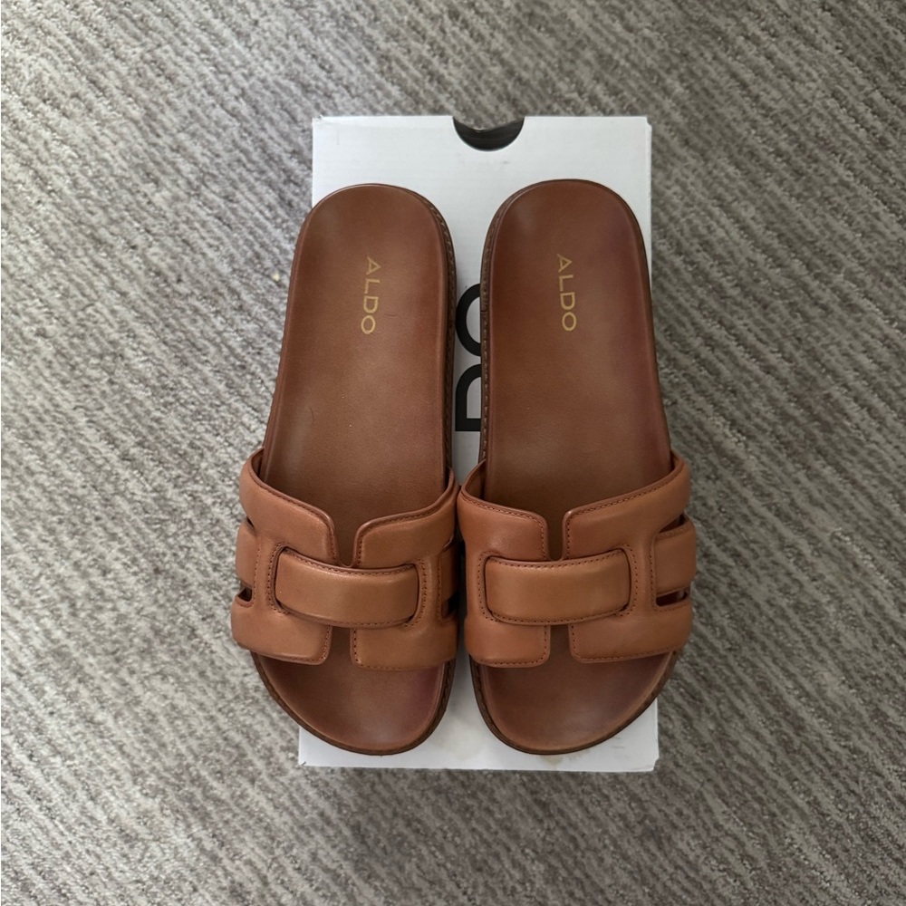 Aldo Women's Brown Slide Sandals